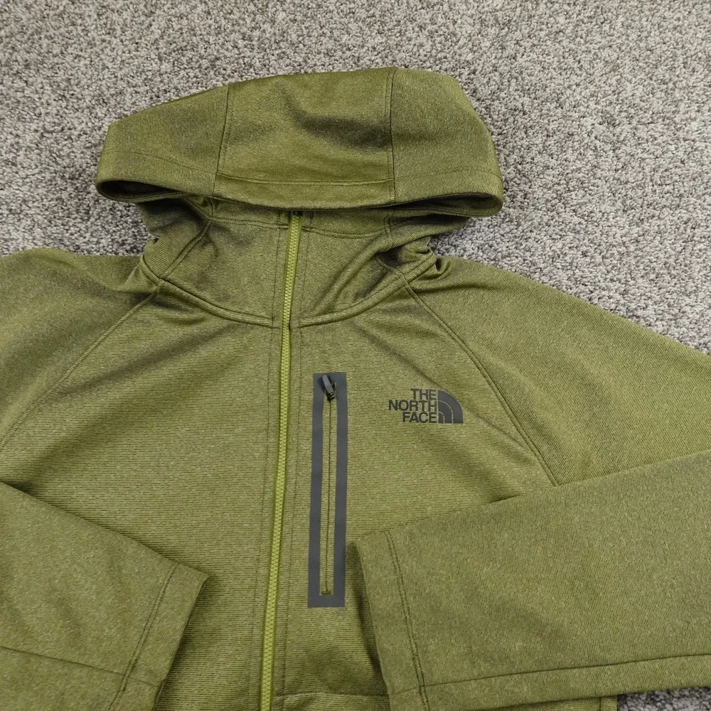 North Face Jacket Mens M Green Canyonlands Hooded Fleece Full‎ Zip Outdoor Coat